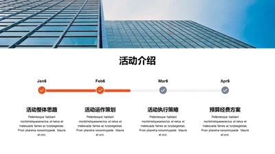 单色扁平4项活动介绍