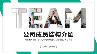 高端大气商务企业团队介绍公司成员架构PPT模板