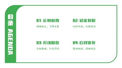 绿色简约漫画风职业规划PPT模板