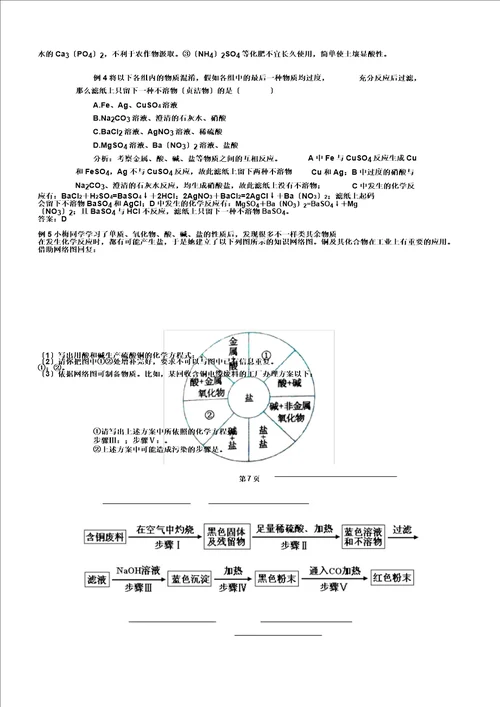 盐和化学肥料总结与练习要点