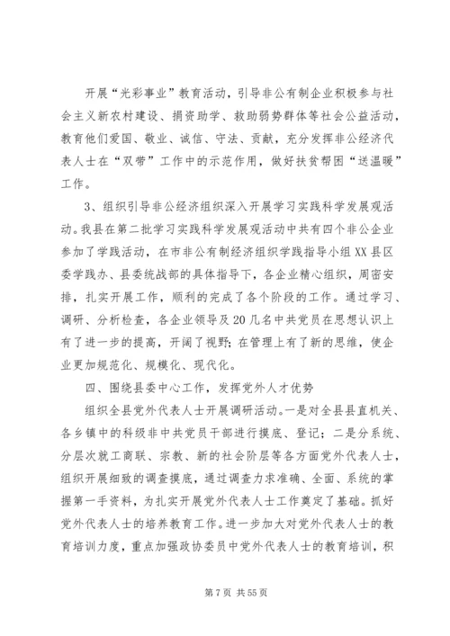 第一篇：统战部党建工作汇报.docx