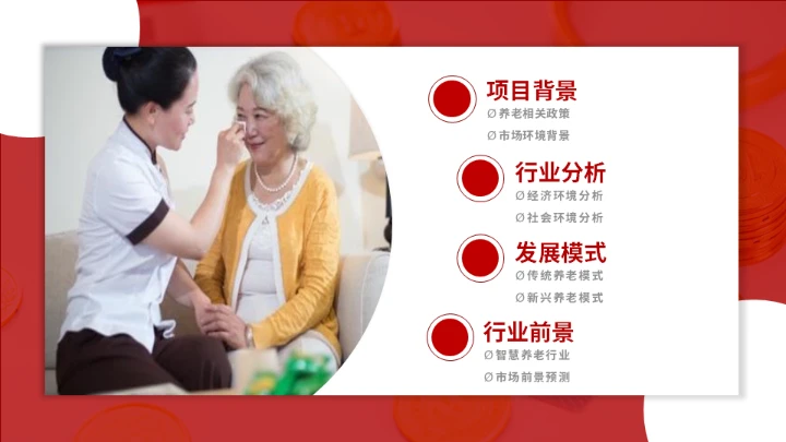 中国养老市场调查与发展预测报告通用PPT模板