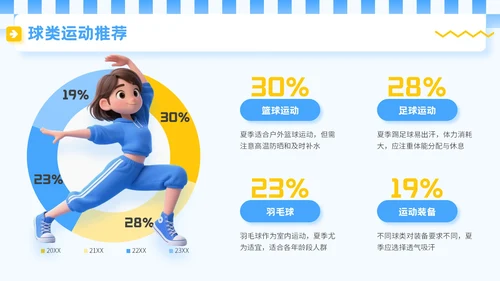 蓝色3D立体风夏季运动健身技巧