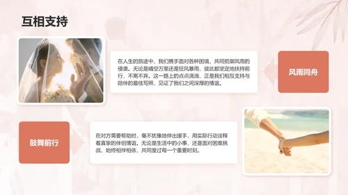 红色手绘风结婚典礼仪式PPTPPT模板
