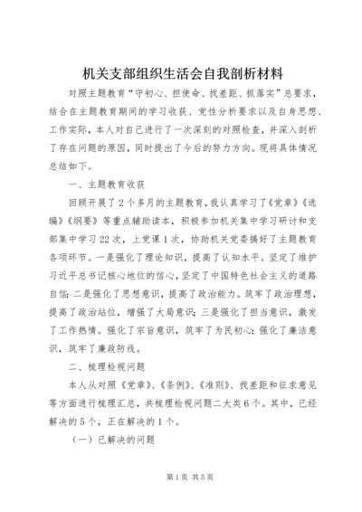 机关支部组织生活会自我剖析材料.docx