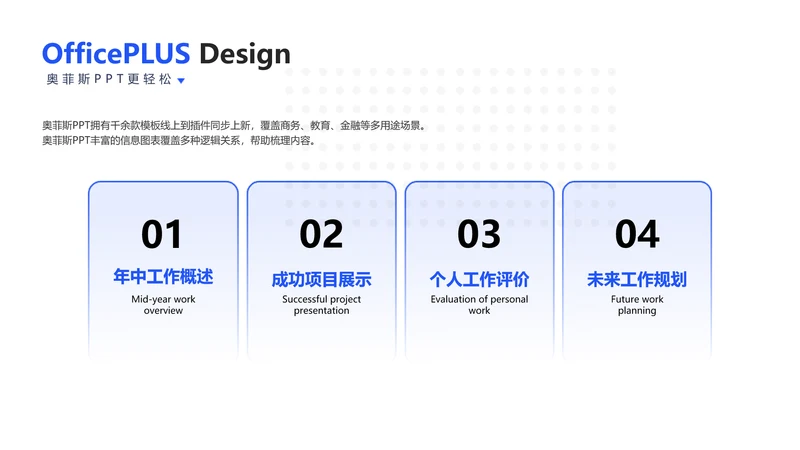 简约风并列关系4项PPT单页