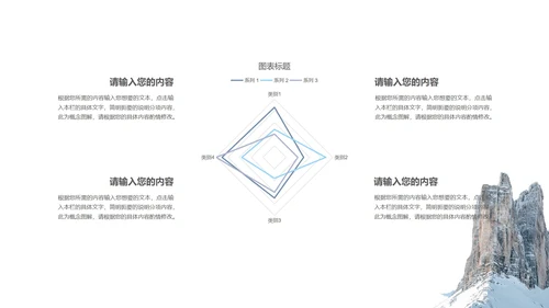 白色简约风风景商务工作总结汇报PPT模板