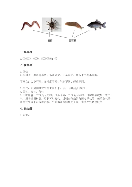 教科版一年级下册科学期末测试卷及精品答案.docx