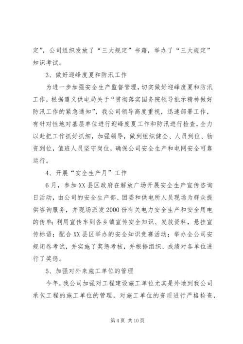 在电力公司职工代表大会上的工作报告.docx