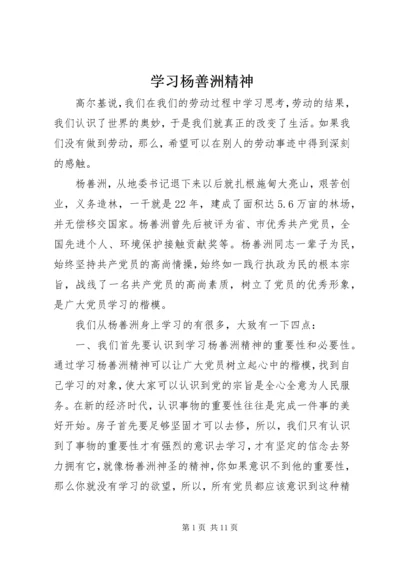 学习杨善洲精神.docx