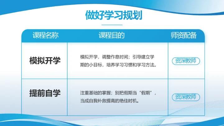 蓝色大气学校教育教学述职报告PPT