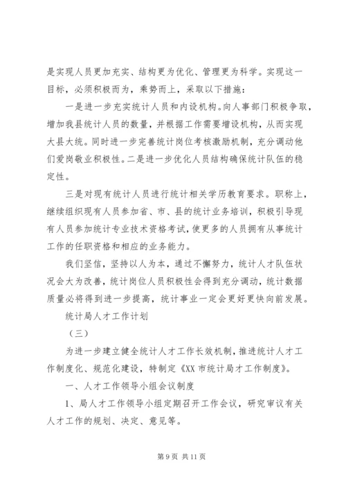 统计局人才工作计划范文.docx