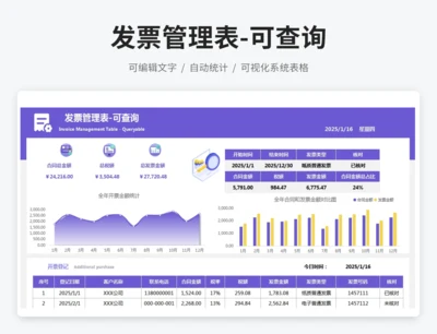 发票管理表-可查询