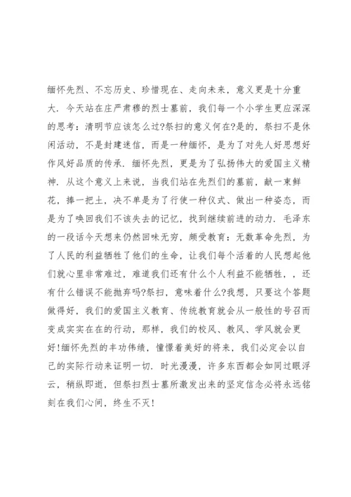 清明节小学教师演讲稿5篇.docx