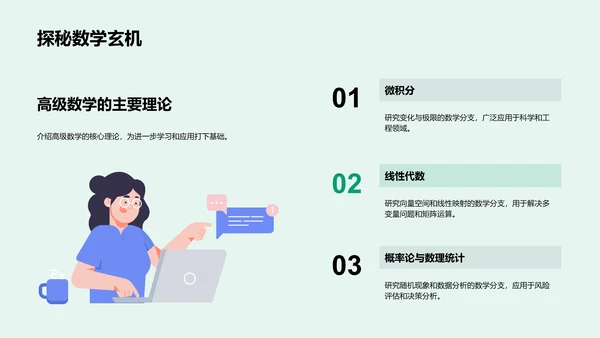 高数演绎与应用PPT模板