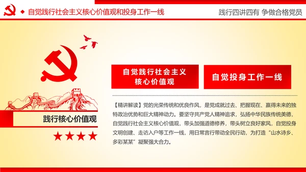 践行四讲四有争做合格党员专题讲座PPT