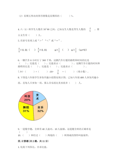 人教版六年级上册数学期末测试卷附完整答案【精品】.docx