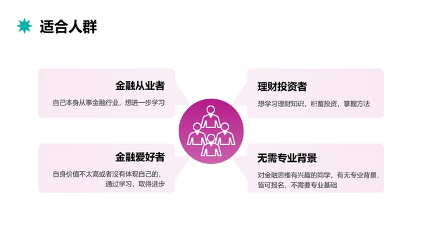 插画风粉紫色金融思维训练营PPT