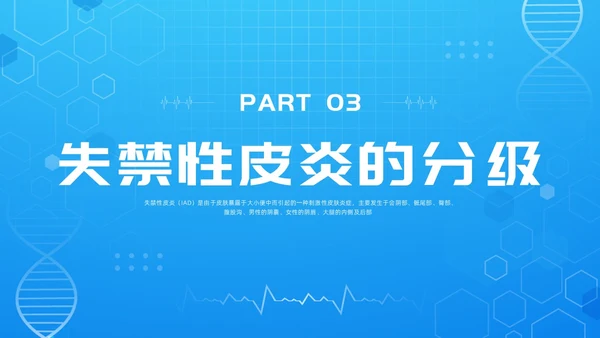 蓝色简约失禁性皮炎的护理PPT模板宣传PPT动态PPT