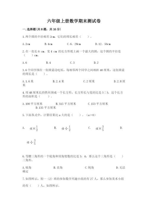 六年级上册数学期末测试卷及参考答案【突破训练】.docx
