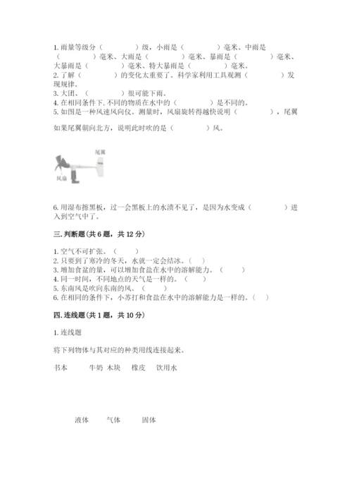 教科版三年级上册科学期末测试卷【网校专用】.docx