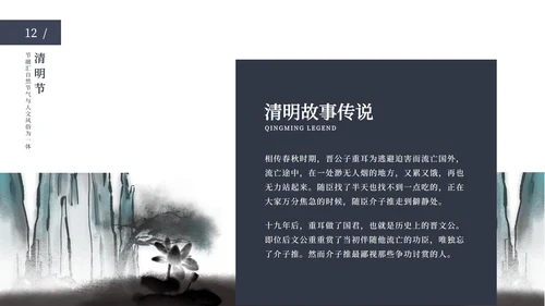 清明节主题ppt模板