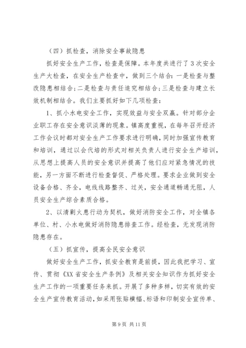 乡镇安全生产年度述职报告两篇.docx