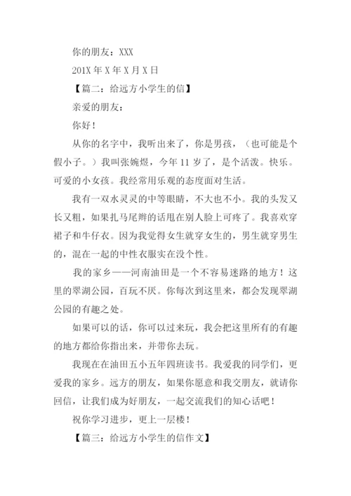 给远方小学生的信作文.docx