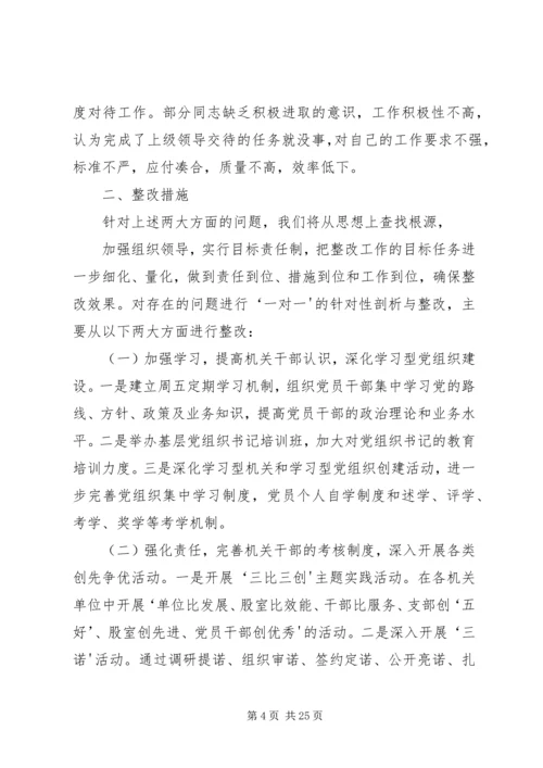 集中整治影响发展环境的干部作风突出问题整改方案.docx