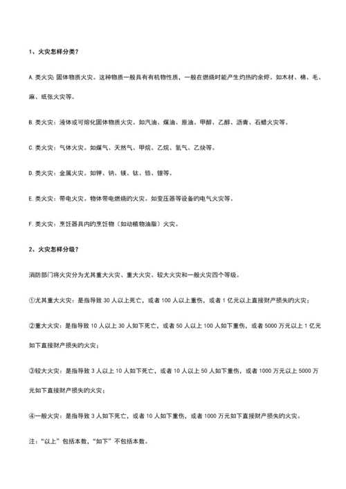2023年一级消防工程师安全技术实务考点汇总超实用总结与小抄.docx