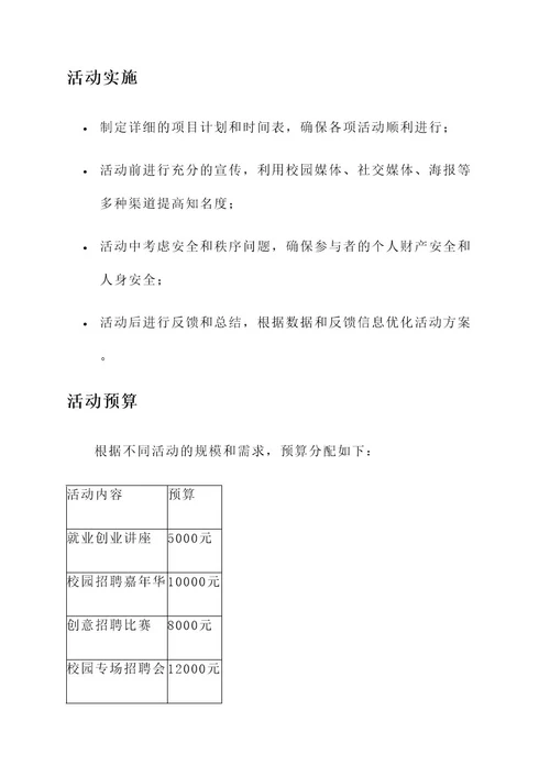 企业校招的创意活动方案