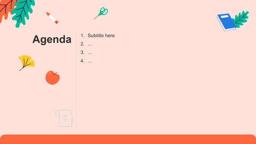 橙色卡通风教育培训PPT主题