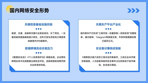 蓝色插画风网络安全知识讲座PPT模板