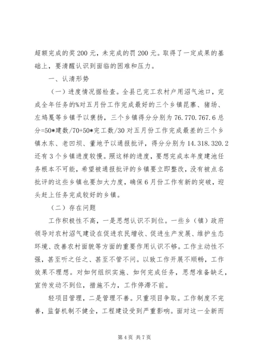 副县长在农村沼气建设专题会致辞.docx