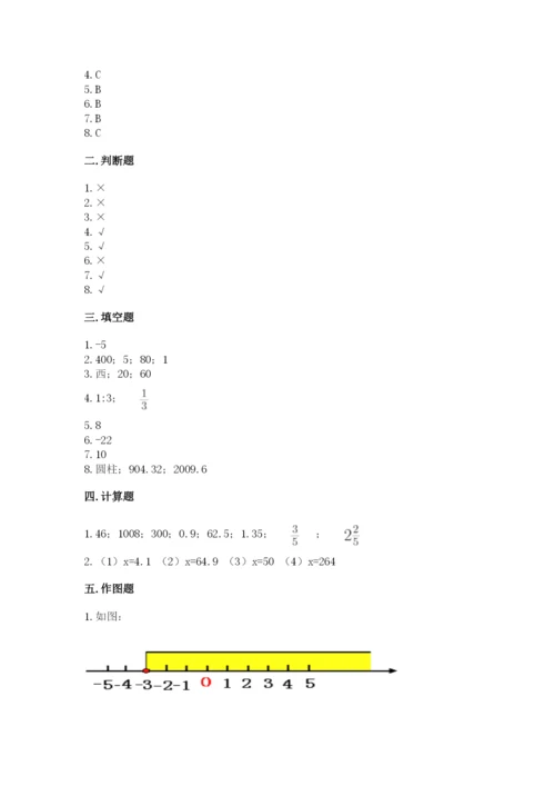 小学六年级下册数学期末卷及完整答案（考点梳理）.docx