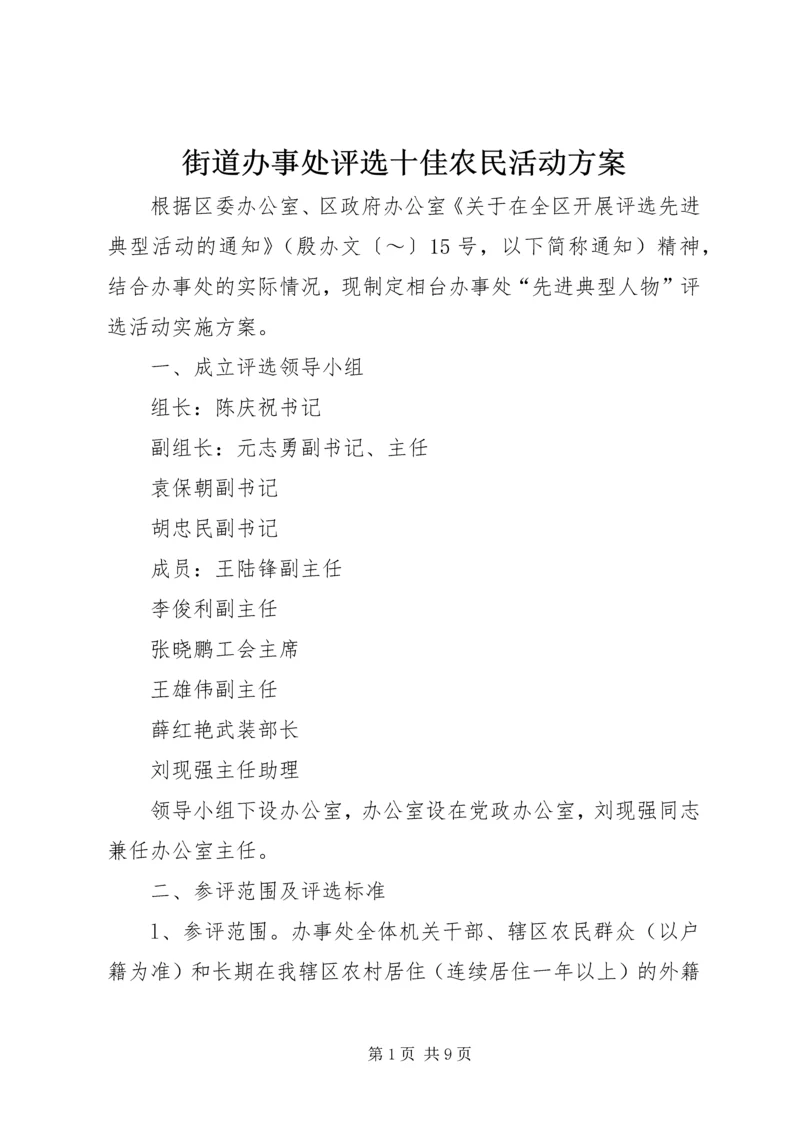 街道办事处评选十佳农民活动方案 (7).docx