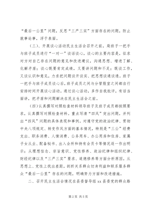 发改局民主生活会情况汇报.docx