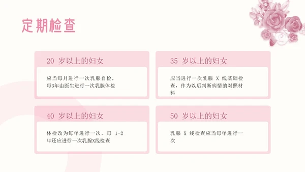 粉色插画简约商务乳房护理乳腺护理培训PPT模板