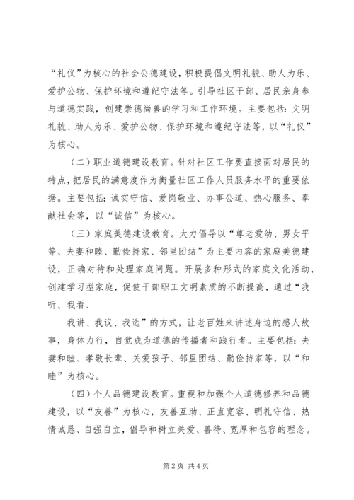 社区道德讲堂活动计划.docx