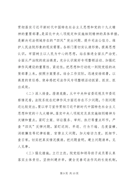 人民法院司法作风专项整顿活动实施方案.docx