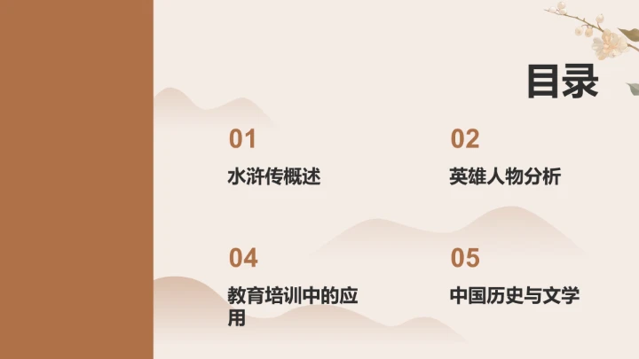 《水浒传》读书笔记PPT模板