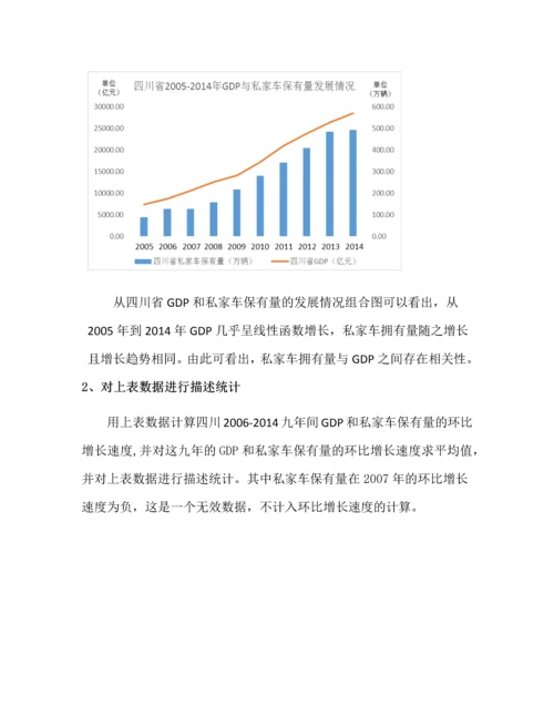 统计学论文-经济发展对私家车拥有量的影响—以四川省为例.docx