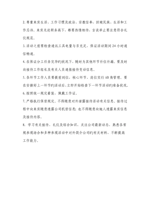 接待服务工作重点标准化标准手册.docx