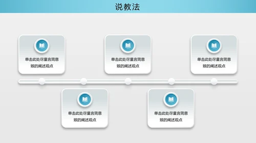 蓝色渐变简约清爽形状微粒体说课大赛教师说课PPT模板