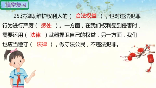 六年级上册道德与法治第四单元法律保护我们健康成长复习课件ptx