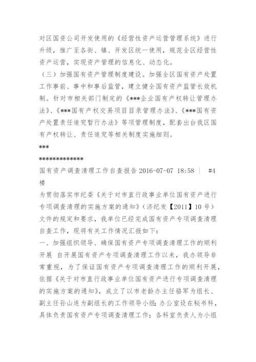 国有资产清查自查报告.docx