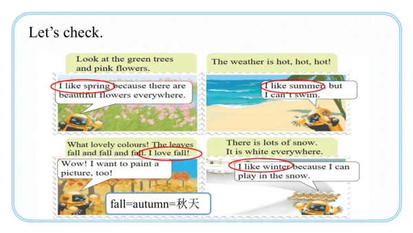 Unit 2 My favourite season Part B Rend and write课件