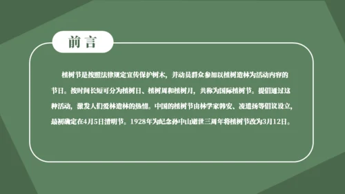 简约风植树节主题班会通用PPT模板