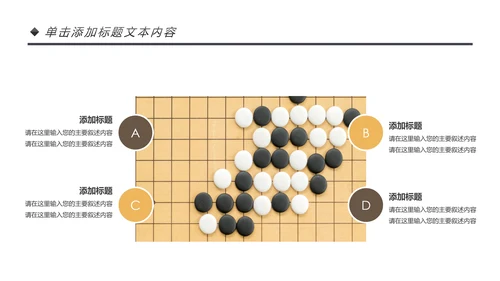 围棋培训比赛五子棋围棋文化动态PPT模板