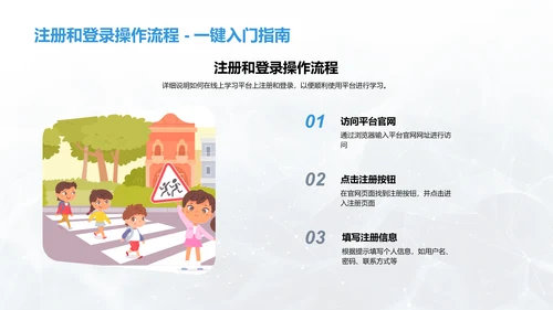 线上学习实用指南PPT模板